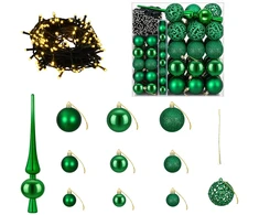 Kalėdinių Kraitės Rinkinys 120 vnt. Žalia Ø 6 cm Plastmasė