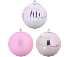 Kalėdų Ornamento Rinkinys XL 15 pcs Rožinė Plastmasė
