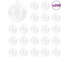 Kalėdinių Kraitės Rinkinys 200 pcs Skaidrus Ø 5 cm