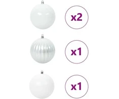 Kalėdinės Teppinėrų rinkinys XXL 4 pcs Balta Plastmasė