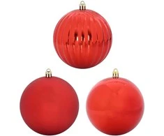 Kalėdų burbulų rinkinys XXL 4 pcs Raudona Plastmasė