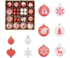 Kalėdinių Kraitės Rinkinys 40 pcs Raudona ir balta Plastmasė