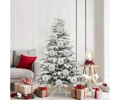 Kalėdinis Kamuoliukų Rinkinys XL 9 pcs Sidabro Plastmasė