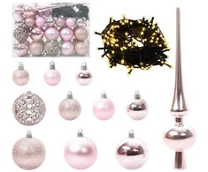 Kalėdinių Kraitės Rinkinys su 150 LED 61 pcs Rožinė Plastmasė