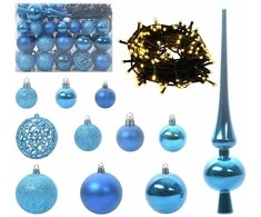 Kalėdinių Kraitės Rinkinys su 150 LED 61 pcs Mėlyna Plastmasė