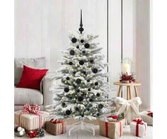 Kalėdinių Kraitės Rinkinys su 150 LED 61 pcs Juoda Plastmasė