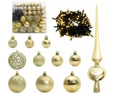 Kalėdinių Kraitės Rinkinys su 300 LED 120 pcs Auksinė Plastmasė