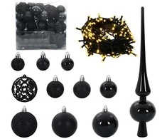 Kalėdinių Kraitės Rinkinys su 300 LED 120 pcs Juoda Plastmasė