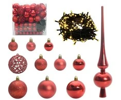 Kalėdinių Kraitės Rinkinys su 300 LED 120 pcs Raudona Plastmasė