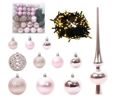 Kalėdinių Kraitės Rinkinys su 300 LED 120 pcs Rožinė Plastmasė