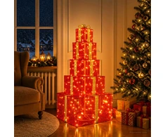 Kalėdinių LED dovanų dėžučių rinkinys 250 LED Šilta balta