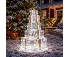 Kalėdinių LED dovanų dėžučių rinkinys 250 LED Šalta balta