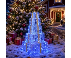 Kalėdinių LED dovanų dėžučių rinkinys 250 LED Mėlyna