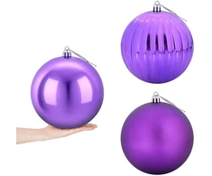 Kalėdinių rutulių rinkinys XXL 3 vnt. Alyvos Ø 25 cm Plastmasė