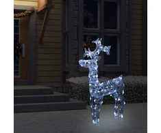Kalėdų dekoracija elnias, 60x16x100cm, akrilas, 90 LED lempučių