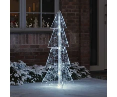 Kalėdų eglutė 100 LED Šaltas baltas 120 cm Akrilas