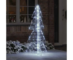 Kalėdų eglutė 160 LED Šaltas baltas 150 cm Akrilas