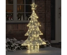 Kalėdų eglutė 160 LED Šilta balta 150 cm Akrilas