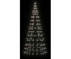 Kalėdų eglutė ant vėliavos stiebo, 180cm, 200 šaltų LED