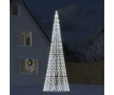 LED Kalėdų eglutė 1534 LED šaltai balta 500 cm