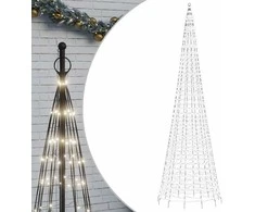LED Kalėdų eglutė 1534 LED šaltai balta 500 cm