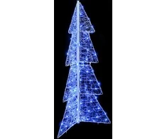 Kalėdų eglutė su 100 LED Mėlyna 120 cm Akrilas