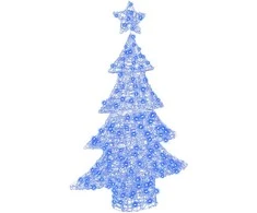 Kalėdų eglutė su 100 LED Mėlyna 120 cm Akrilas