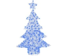 Kalėdų eglutė su 100 LED Mėlyna 120 cm Akrilas