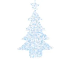 Kalėdų eglutė su 100 LED Šalta balta 120 cm Akrilas
