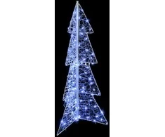 Kalėdų eglutė su 100 LED Šaltas baltas 120 cm Akrilas