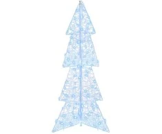Kalėdų eglutė su 100 LED Šaltas baltas 120 cm Akrilas