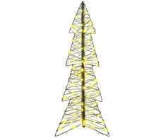 Kalėdų eglutė su 100 LED Šilta balta 120 cm Ratanas