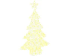 Kalėdų eglutė su 100 LED Šilta balta 120 cm Akrilas