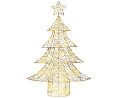 Kalėdų eglutė su 120 LED Šilta balta 120,5 cm PET