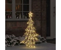 Kalėdų eglutė 120 LED Šilta balta 120,5 cm PET