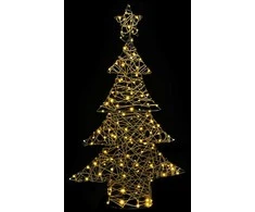 Kalėdų eglutė su 120 LED Šilta balta 150 cm Ratanas