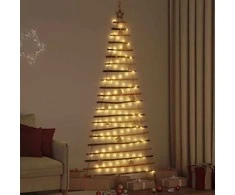 Kalėdų eglutė su 130 LED Natūrali 210 cm masyvi uosio mediena