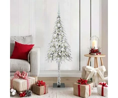 Kalėdų eglutė su 150 LED s stovu Balta 120 cm PE ir Plienas