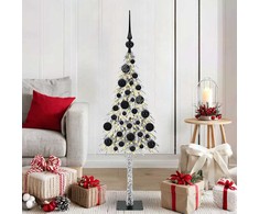 Kalėdų eglutė su 150 LED s stovu Balta 120 cm PE ir Plienas