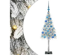 Kalėdų eglutė su 150 LED s stovu Balta 120 cm PE ir Plienas