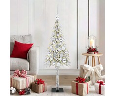 Kalėdų eglutė su 150 LED s stovu Balta 120 cm PE ir Plienas