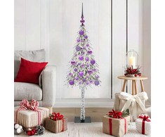 Kalėdų eglutė su 150 LED s stovu Balta 120 cm PE ir Plienas