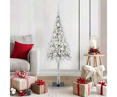 Kalėdų eglutė su 150 LED s stovu Balta 120 cm PE ir Plienas