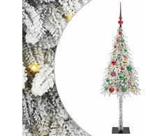 Kalėdų eglutė su 150 LED s stovu Balta 120 cm PE ir Plienas