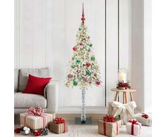Kalėdų eglutė su 150 LED s stovu Balta 150 cm PE ir Plienas