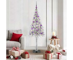 Kalėdų eglutė su 150 LED s stovu Balta 150 cm PE ir Plienas
