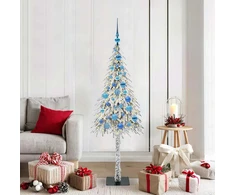Kalėdų eglutė su 150 LED s stovu Balta 150 cm PE ir Plienas