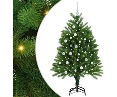 Kalėdų eglutė su 150 LED s stovu Žalia 120 cm PE