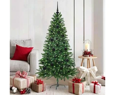 Kalėdų eglutė su 150 LED s stovu Žalia 150 cm PE