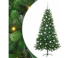 Kalėdų eglutė su 150 LED s stovu Žalia 150 cm PE